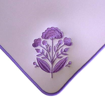 Embroidered Mahjong Mat in Lavender