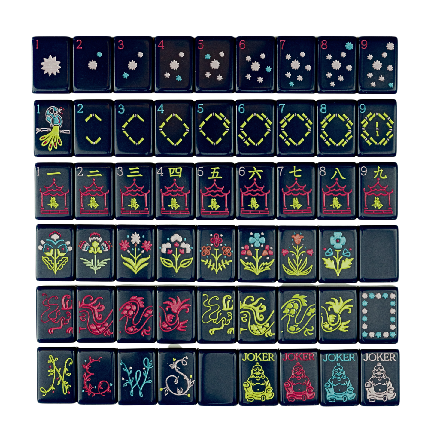 Premium Mahjong Tiles - The Original in Navy