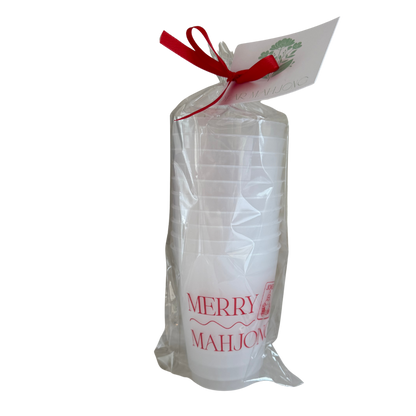 Frosted Cups - 16oz Merry Mahjong