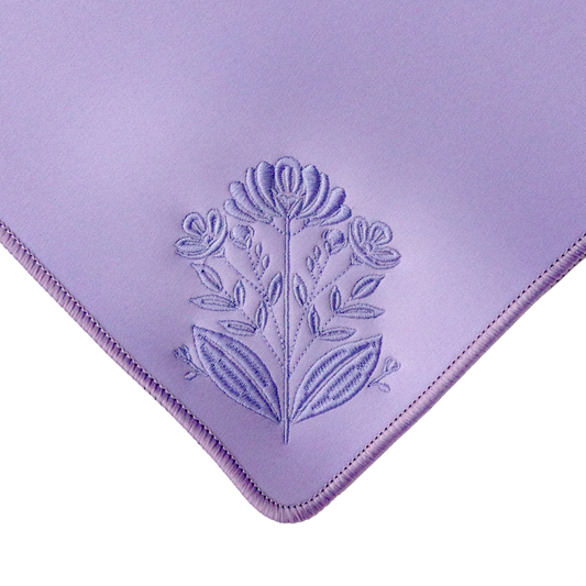 Embroidered Mahjong Mat in Lavender - estimated in stock mid-January